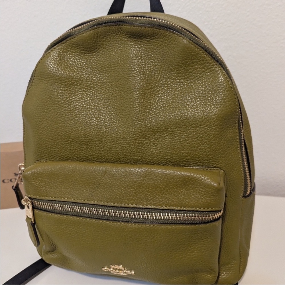 Coach Charlie Olive Green Backpack - Picture 4 of 9